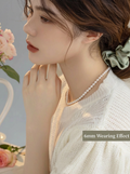 S925Pure silver Swarovski round pearl necklace