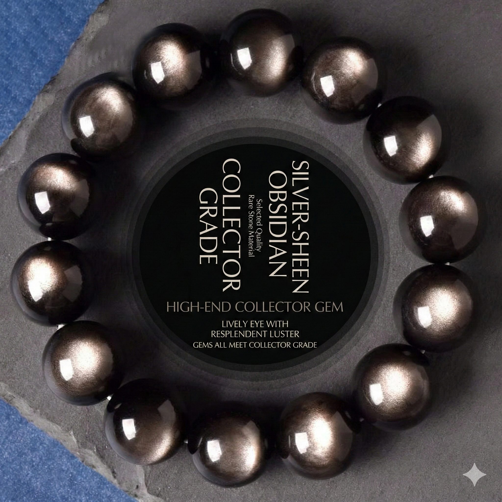 Natural Obsidian Loose Beads diy Handmade crystal