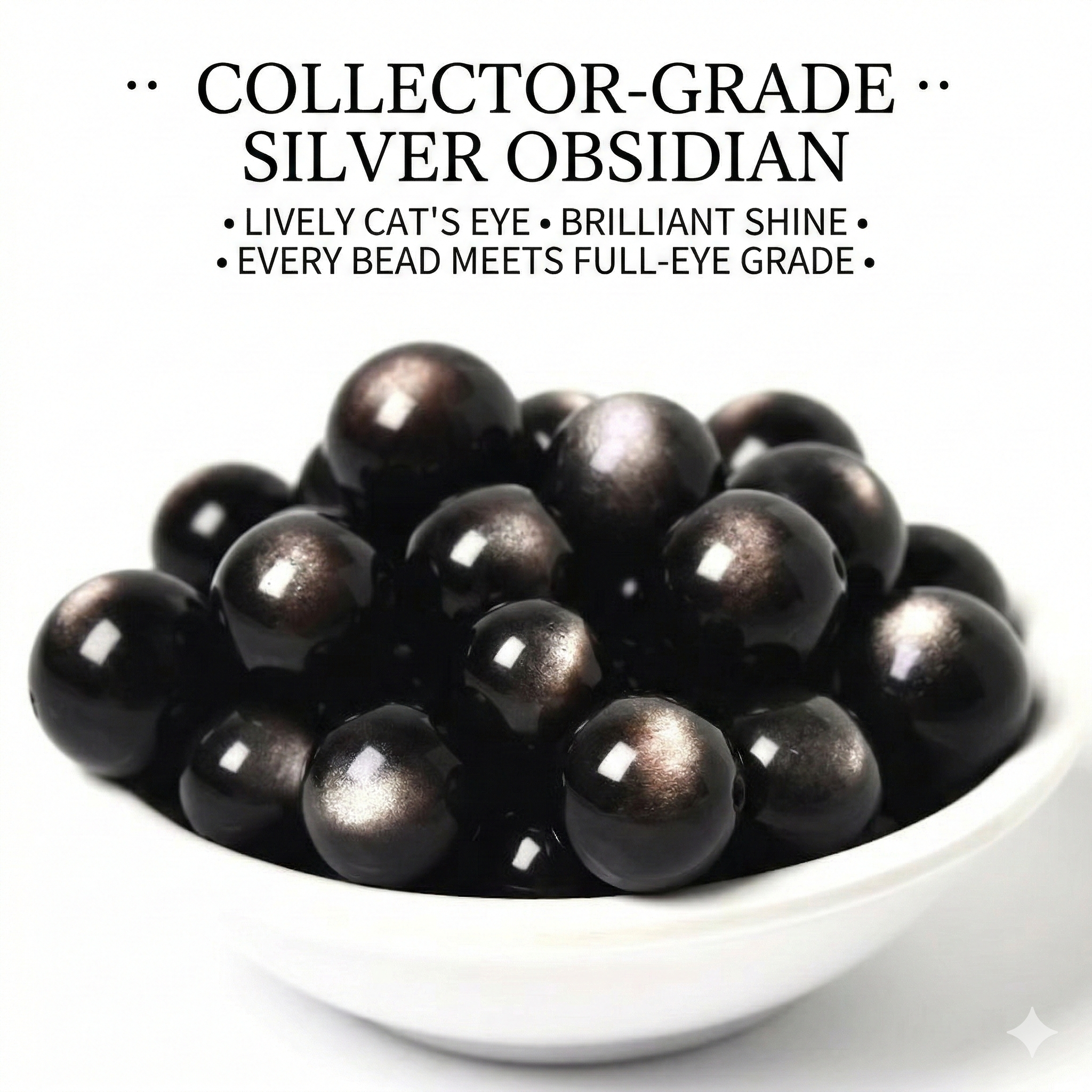 Natural Obsidian Loose Beads diy Handmade crystal