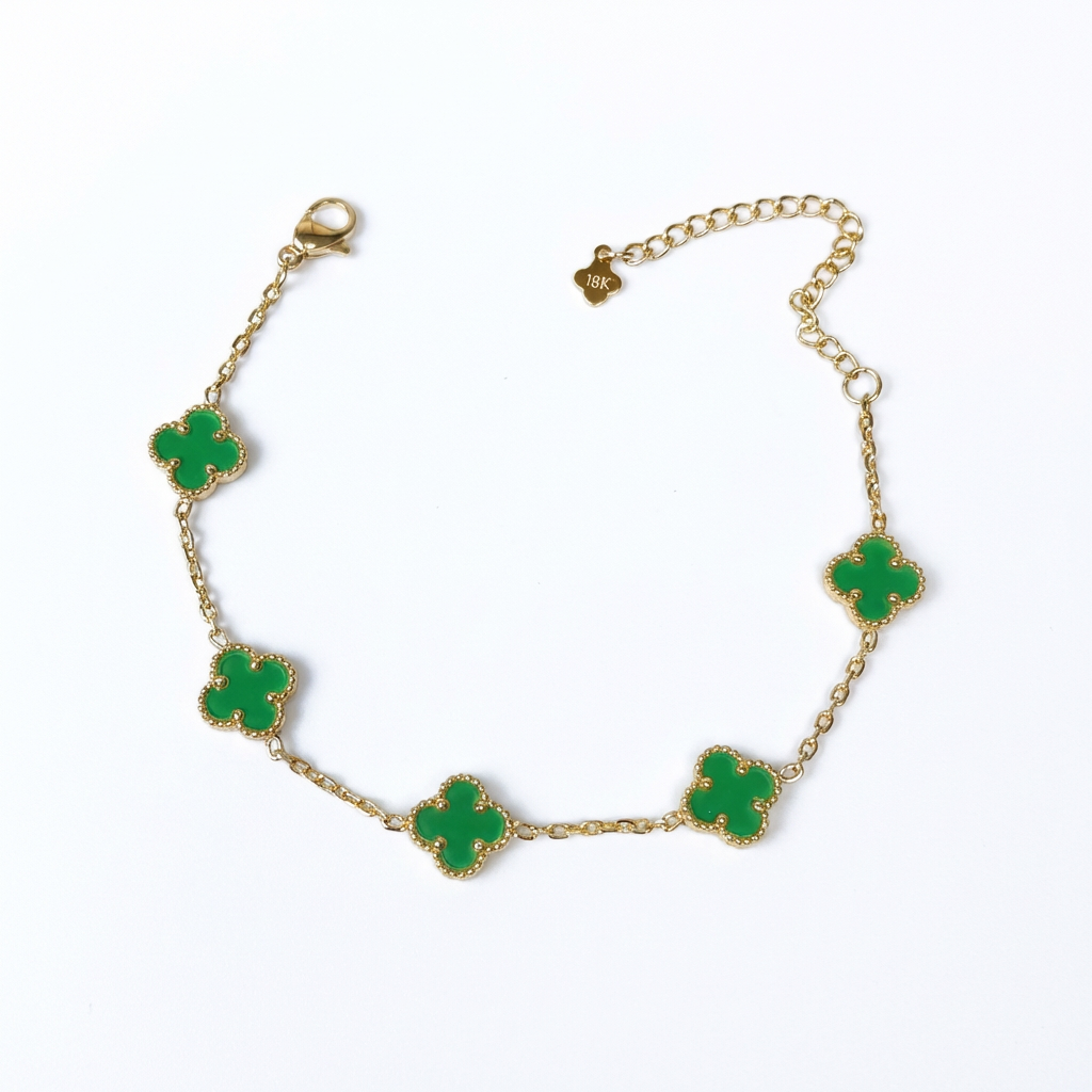 Lucky leaves bracelets charming 18k plating