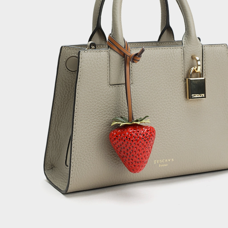 Strawberry bag charm