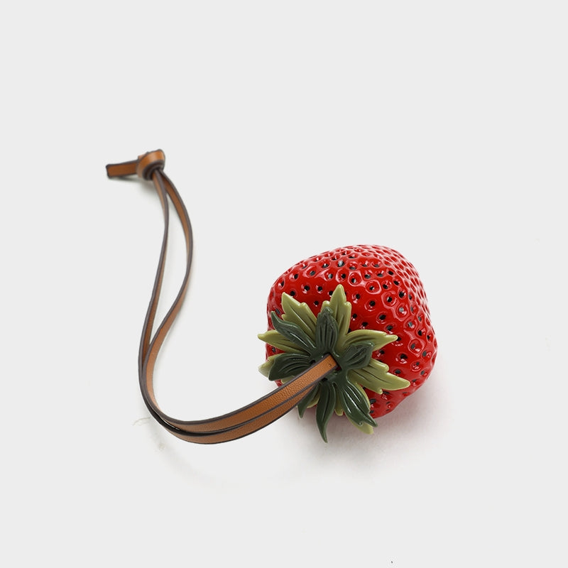 Strawberry bag charm
