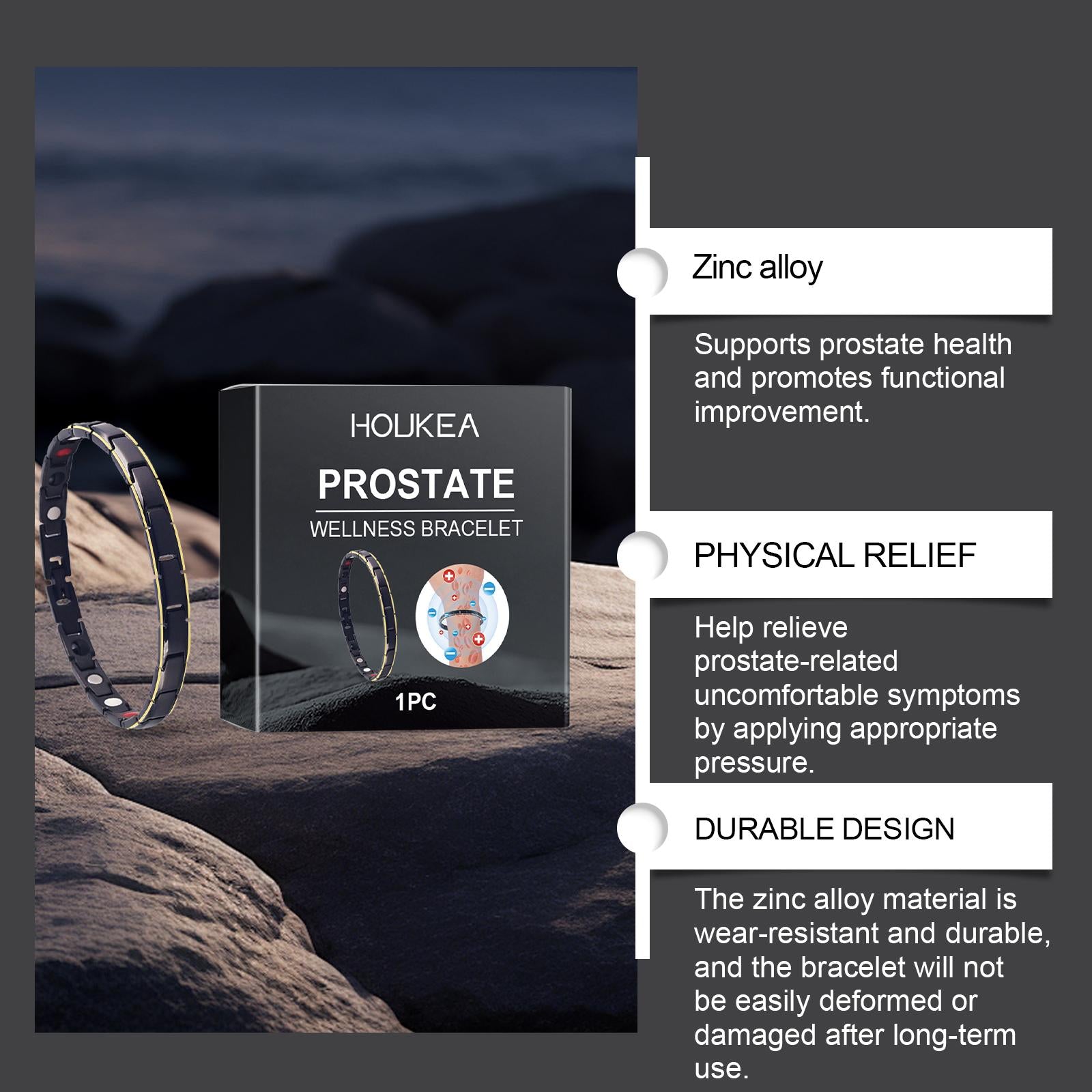 Men's Care Bracelet Contains Zinc Alloy, wellness band